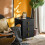 SoBuy Comodino 2 Cassetti Nero L40xP40xA47 cm 11