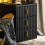 SoBuy Comodino 2 Cassetti Nero L40xP40xA47 cm 4