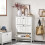 SoBuy Ντουλάπα Παπουτσιών Λευκή 80x30x111cm 12