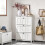 SoBuy Ντουλάπα Παπουτσιών Λευκή 80x30x111cm 11
