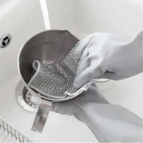 (8pcs) Multifunctional Non-scratch Wire Dishcloth Wire Dishcloth Multipurpose Wire Dishwashing Rags Cleaning Cloth Magic Dish Towel 1