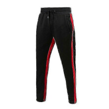 (XL, Black) Men Drawstring Sport Pants Joggers Trousers Running Workout Athletic Pants Side Stripe Lounge Sweatpant