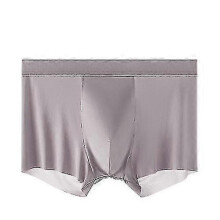 (XL, Begonia) 3-pack Ice Silk Men's Underwear - Breathable 5a Antibacterial Mulberry Silk, Cooling Summer Briefs
