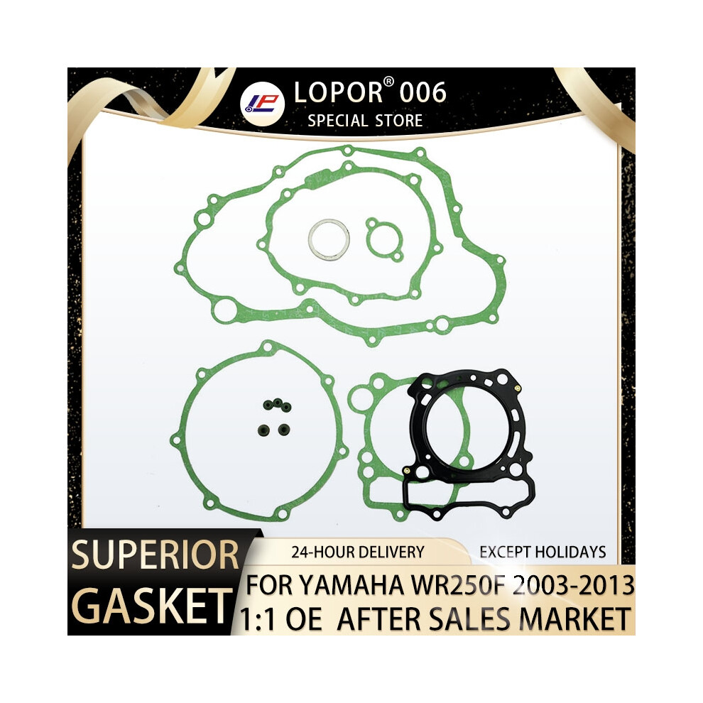 Lopor Complete Motorcycle Engine Cylinder Crankcase Starter Generator Cover Gasket Kit For Yamaha Wr250f 2003-2013 6935158943531