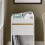 SoBuy White & Natural Bedside Table 55cm 4