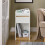 SoBuy White & Natural Bedside Table 55cm 10