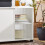 SoBuy White Mobile Storage Cabinet on Wheels 6