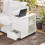 SoBuy White Mobile Storage Cabinet on Wheels 10