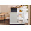 SoBuy White Mobile Storage Cabinet on Wheels 13