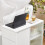 SoBuy White Mobile Storage Cabinet on Wheels 4