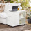 SoBuy White Mobile Storage Cabinet on Wheels 2