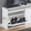 SoBuy Πάγκος Εισόδου Λευκό με Ντουλάπι 100x46x26cm 4