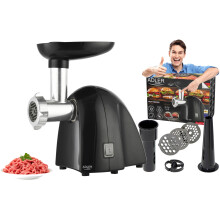 Tritacarne Elettrico, 1,8 Kg/minuto 3 Dischi di Taglio, Funzione Inversa Adler AD 4811 1800W Nero/Argento