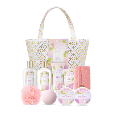 Living And Home (Rose) 10pcs Scented Spa Bath Gift Set