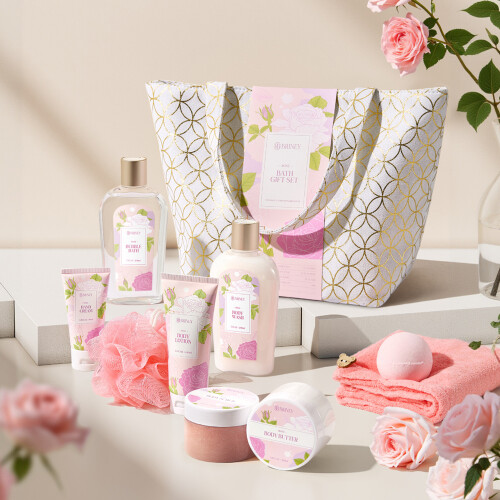 Living And Home (Rose) 10pcs Scented Spa Bath Gift Set 2