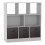 (White, Black) Asymmetrical 8 Cube Bookcase Unit w/ 3 Drawer Inserts 1