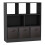 (Black, Black) Asymmetrical 8 Cube Bookcase Unit w/ 3 Drawer Inserts 1