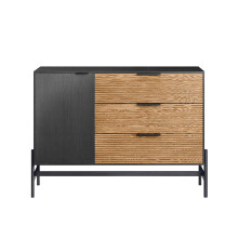 SoBuy Buffet Bas 1 Porte 3 Tiroirs HFSB02-SCH