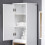 SoBuy Λευκό Ντουλάπι Μπάνιου 30x30x170cm 2 Πόρτες 8