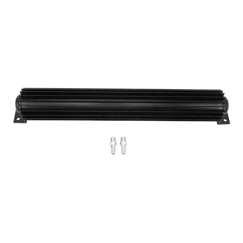 18In Aluminum Finned Transmission Oil Cooler Fast Black 9121376957048