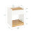 SoBuy White Bedside Table with Drawer & Storage 3