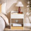 SoBuy White Bedside Table with Drawer & Storage 12