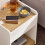 SoBuy White Bedside Table with Drawer & Storage 5
