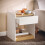 SoBuy White Bedside Table with Drawer & Storage 11