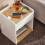SoBuy White Bedside Table with Drawer & Storage 4