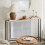 SoBuy Κονσόλα Μαύρη 120x20x80 εκ. 9