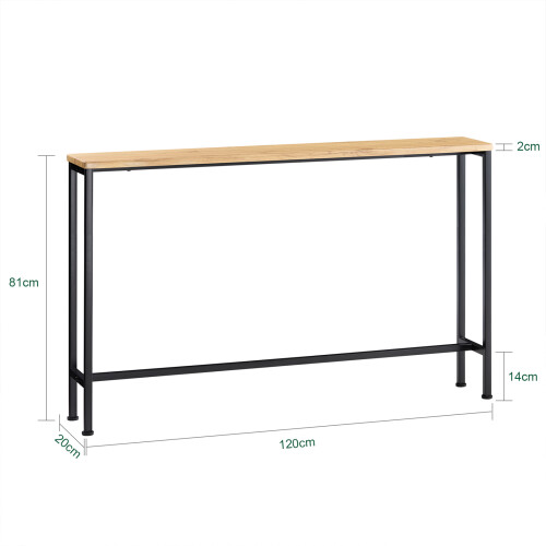 SoBuy Κονσόλα Μαύρη 120x20x80 εκ. 2