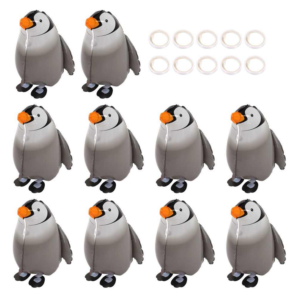 10Pcs Penguin Balloons Standing Penguin Bright-image-OPC-PJ7Z85N-NEW