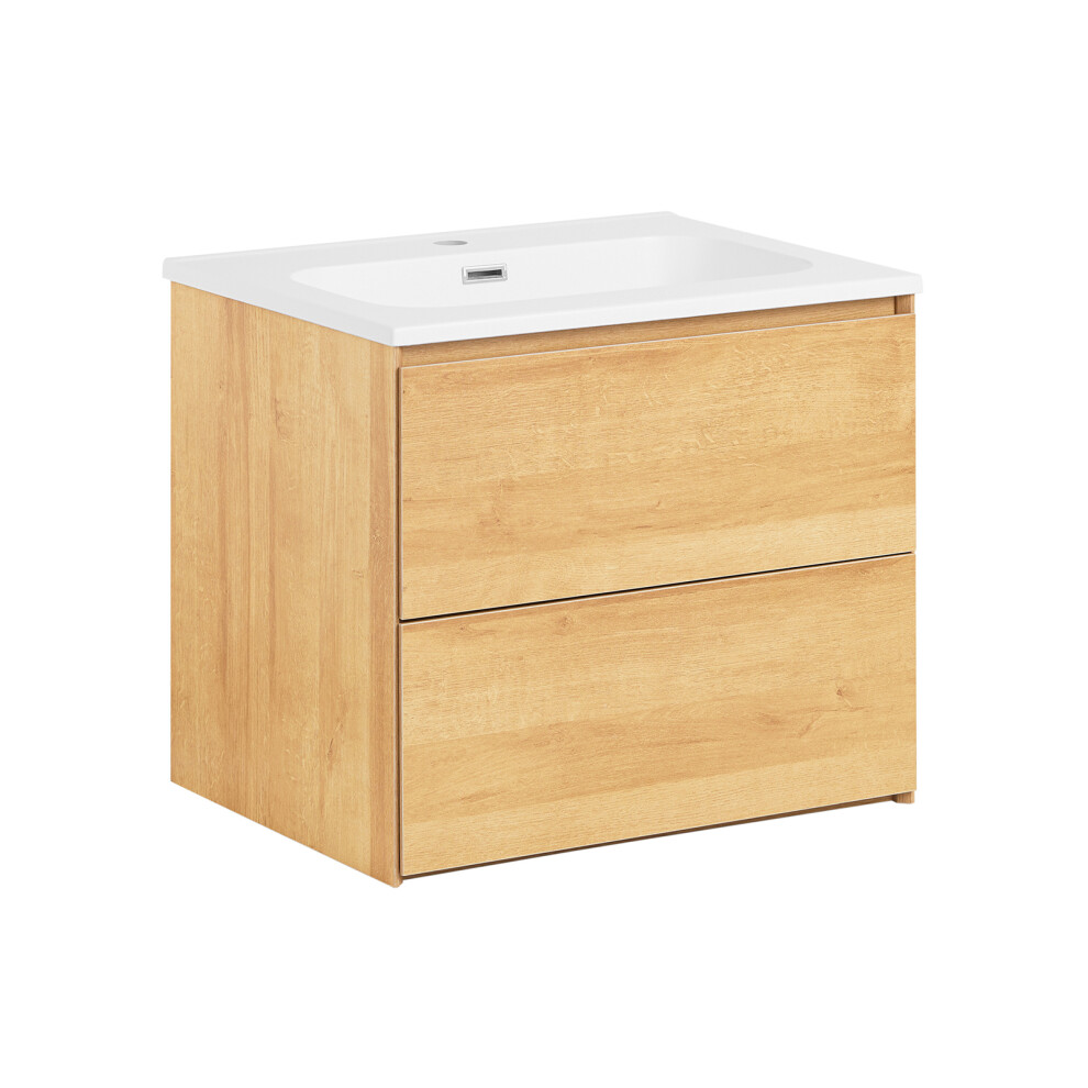 SoBuy Under Sink Storage Cabinet with Ceramic Basin BZR174-N