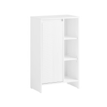 Dulap baie SoBuy, 3 rafturi, coș rufe, 50x30x86...