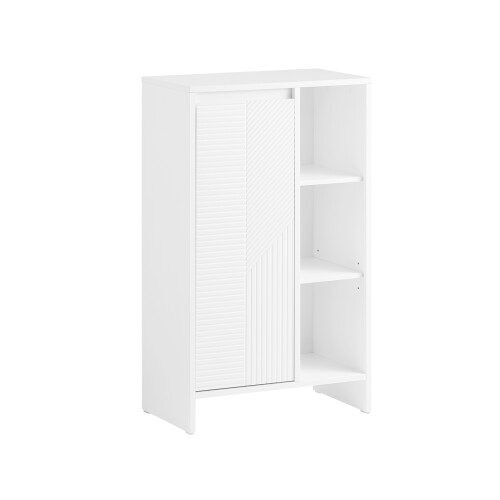 SoBuy Mobile Lavanderia Bagno con 3 Ripiani Bianco