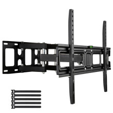 Double Pendulum Large Base TV Stand TV Wall Bracket Swivel & Tilt TV Wall Mount for 32-70 Inch TVs