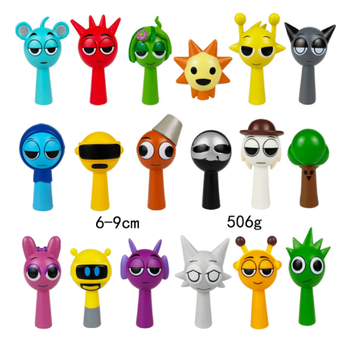 12PCS Sprunki Toys Set Horror Games Sprunki Character Sculpture Statue