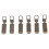 6Pcs Zipper Pull Tab Rustproof Detachable Colred 10