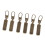 6Pcs Zipper Pull Tab Rustproof Detachable Colred 3