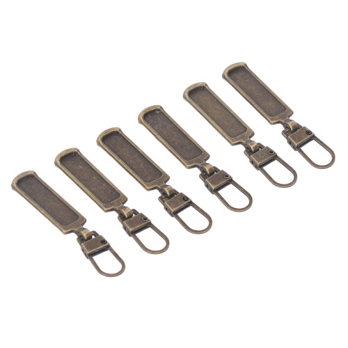 6Pcs Zipper Pull Tab Rustproof Detachable Colred 1