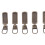 6Pcs Zipper Pull Tab Rustproof Detachable Colred 13