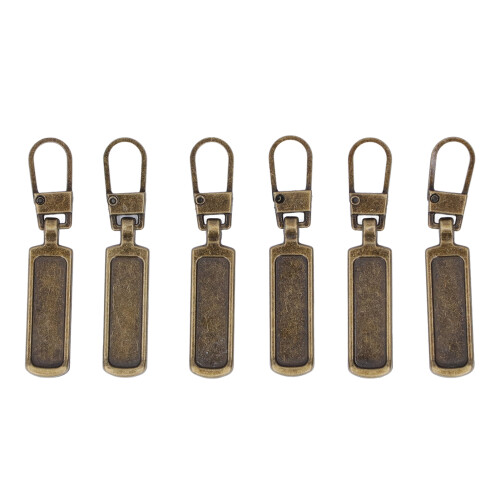 6Pcs Zipper Pull Tab Rustproof Detachable Colred