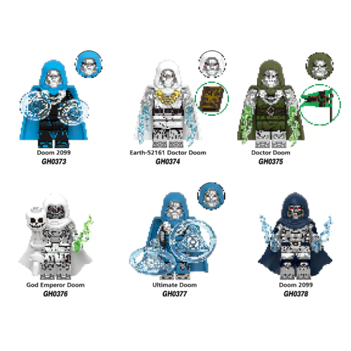 6PCS DC Marvel Superheroes Doctor Doom Minifigures Toys Fit Lego