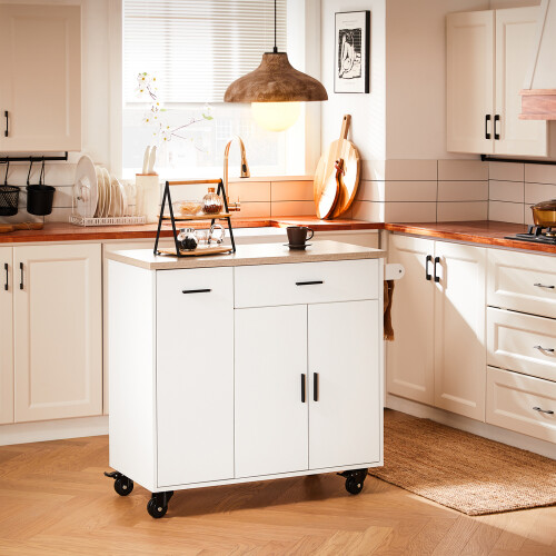 SoBuy Mobile Sideboard with Wheels 105x46x92cm 1