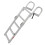 5 Step Boat Folding Ladder Aluminum 200KG Load 9