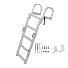 5 Step Boat Folding Ladder Aluminum 200KG Load