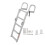 5 Step Boat Folding Ladder Aluminum 200KG Load 1
