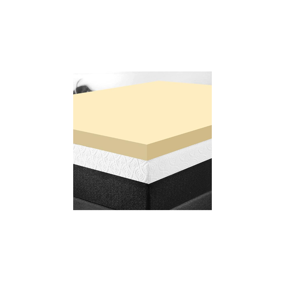 Northern Luxe (6 Foot Super King 1 Inch Topper) Orthopedic Reflex Memory Foam Mattress Toppers Yellow