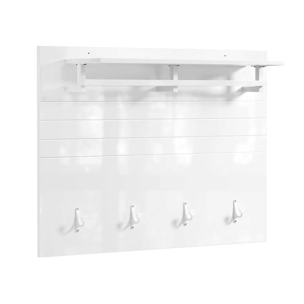 SoBuy Wall Coat Rack 4 Hooks 100x70cm White
