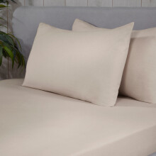 Brushed Cotton Bed Linen Pillowcase Non Iron - Cream